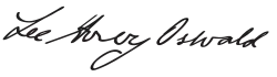 signature de Lee Harvey Oswald