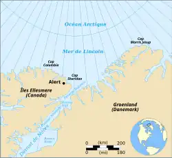Carte de la mer de Lincoln.