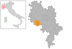 Localisation de San Damiano d'Asti