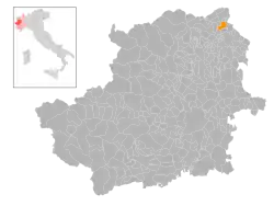 Localisation de Borgofranco d'Ivrea