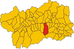 Localisation de Fénis
