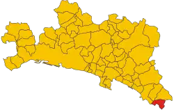 Localisation de Moneglia