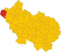 Localisation de Paliano