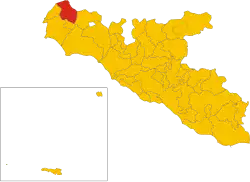 Localisation de Santa Margherita di Belice
