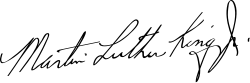 signature de Martin Luther King Jr.