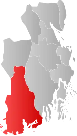 Localisation de Larvik