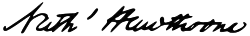 Signature de Nathaniel Hawthorne