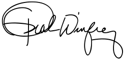 signature d'Oprah Winfrey