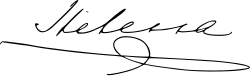 Signature de Helena du Royaume-Uni