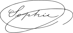 Signature de Sophie de Nassau