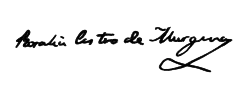 signature de Rosalía de Castro