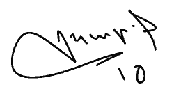 signature de Shahid Afridi