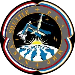 Description de l'image Shuttle-Mir Patch.svg.