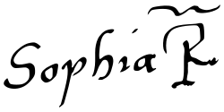 Signature de Sophie de Mecklembourg-Güstrow