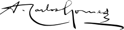 signature d'Antônio Carlos Gomes