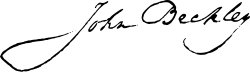 signature de John James Beckley