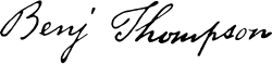 signature de Benjamin Thompson