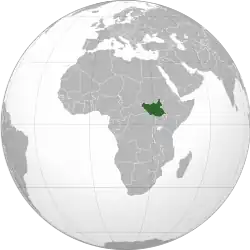 Description de l'image South Sudan hd (orthographic projection).svg.