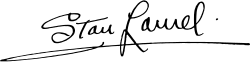 signature de Stan Laurel