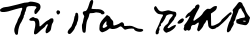 signature de Tristan Tzara