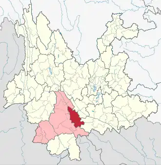 Localisation de Mòjiāng hānízú Zìzhìxiàn