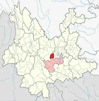 Localisation de Yìmén Xiàn