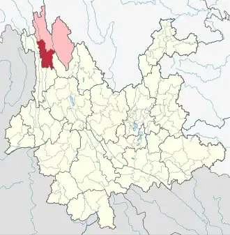 Localisation de Wéixī lìsùzú Zìzhìxiàn