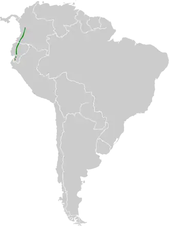 Description de l'image Aglaiocercus coelestis map.svg.