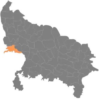 Localisation de District d'Agraआगरा ज़िला