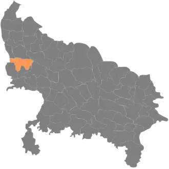 Localisation de District d'Aligarh अलीगढ़ ज़िला