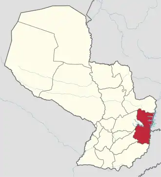 Localisation de Département de l'Alto Paraná