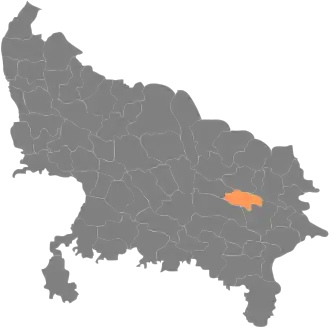 Localisation de District d'Ambedkar Nagarअंबेडकर नगर ज़िला