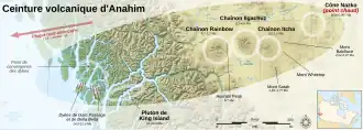 Carte de la ceinture volcanique d'Anahim.