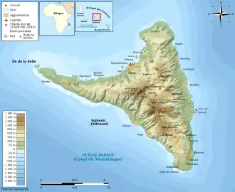 Carte d'Anjouan