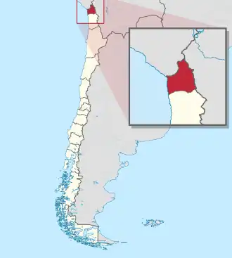 Localisation de Région d'Arica et Parinacota