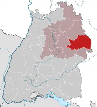 Localisation de Arrondissement d'Ostalb