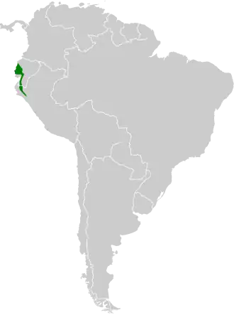 Description de l'image Basileuterus fraseri map.svg.