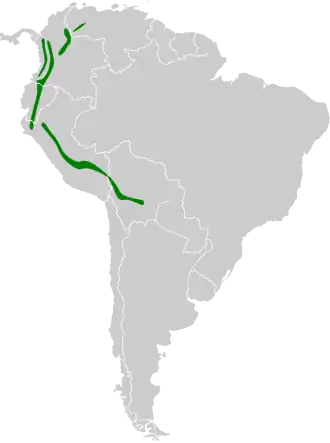 Description de l'image Basileuterus luteoviridis map.svg.