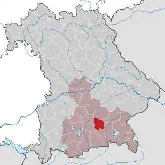 Localisation de Arrondissement d'Ebersberg