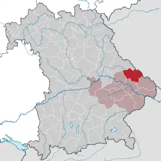 Localisation de Arrondissement de Regen