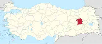 Localisation de Bingöl