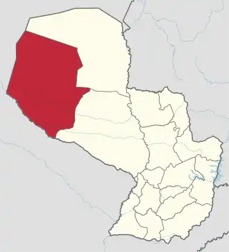 Localisation de Département de Boquerón