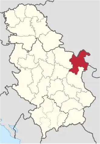 Localisation de District de Bor