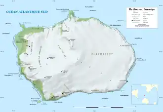 Carte de l'île Bouvet.