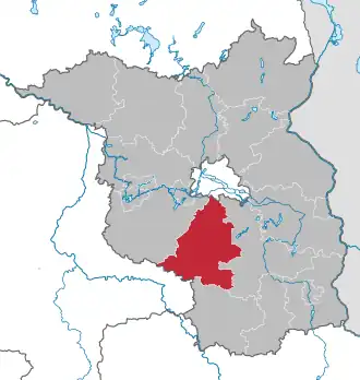 Localisation de Arrondissement de Teltow-Fläming