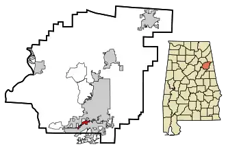 Localisation de Hobson City
