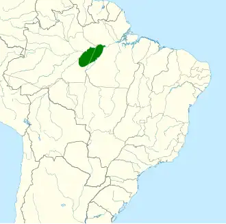 Description de l'image Capito brunneipectus map.svg.