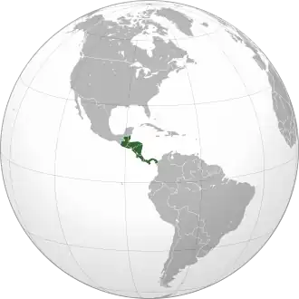 Description de l'image Central America (orthographic projection).svg.