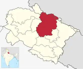 Localisation de District de Chamoli चमोली ज़िला