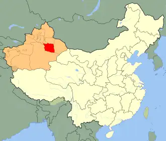 Localisation de Turpan Tǔlǔfān